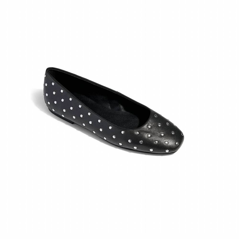 NEW YOSI SAMRA women's sage studded flats in black